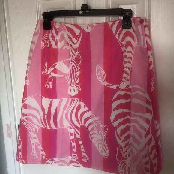 Lilly Pulitzer Reversible Skirt Zebra Butterfly 10 - Picture 5 of 6